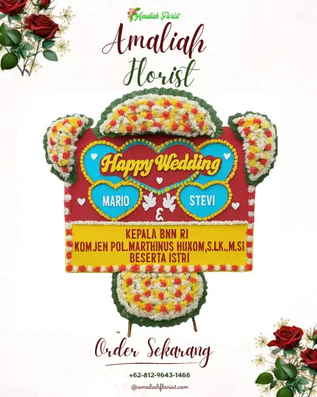 Papan Bunga Pernikahan Kacamarga